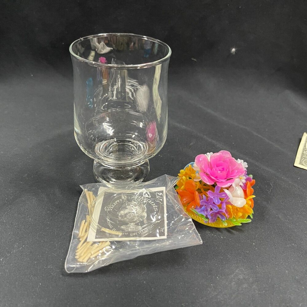 Flambuoyants Floating Flame Candle Flowers CMA Inc Vintage 70s No Box